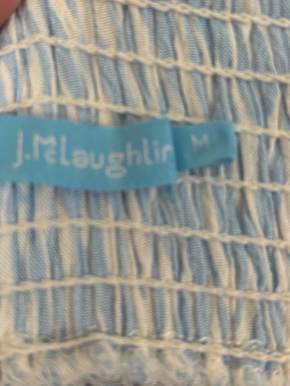 J. McLaughlin Bondi Tie Front Pants Blue White Woody Stripes women’s M palazzo - Picture 4 of 5